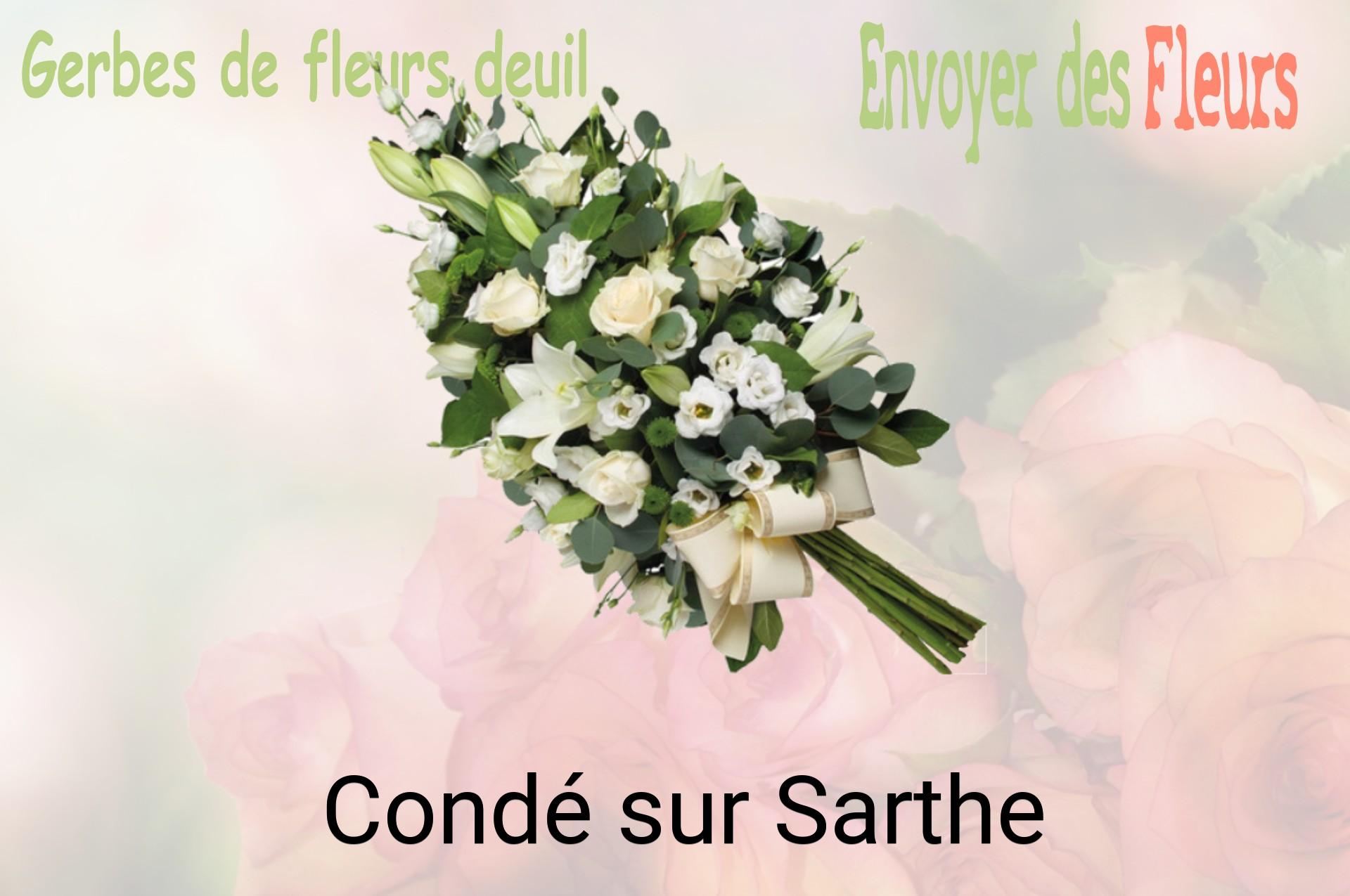 Gerbe de fleurs de deuil livrée à Condé-sur-Sarthe